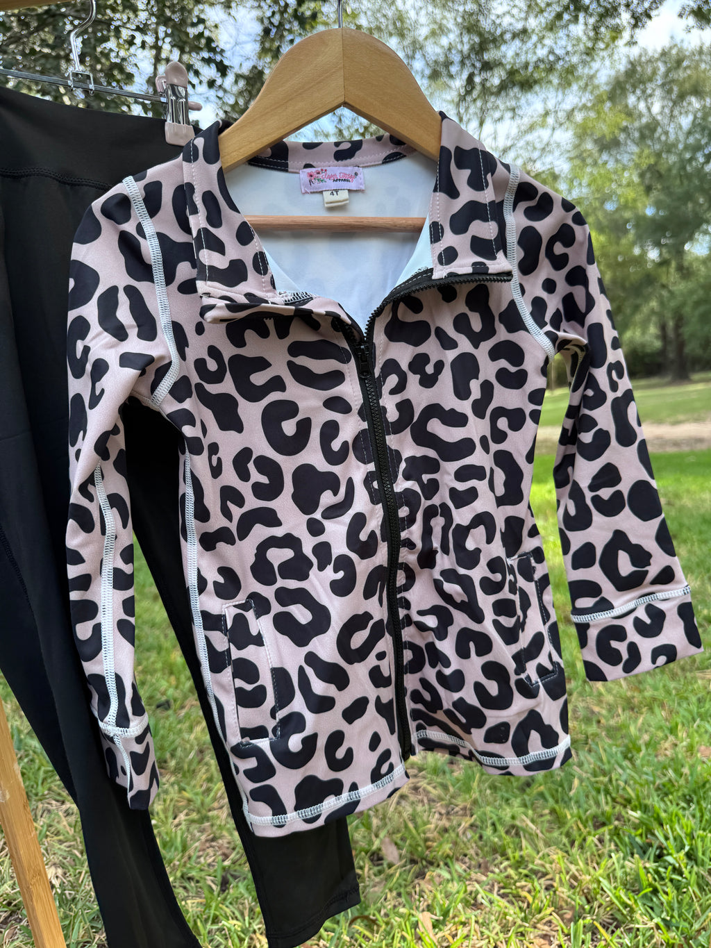 Leopard Active Jacket & Leggings Set